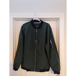 WULFUL MENS LIGHT BOMBER JACKET SIZE XL GREEN